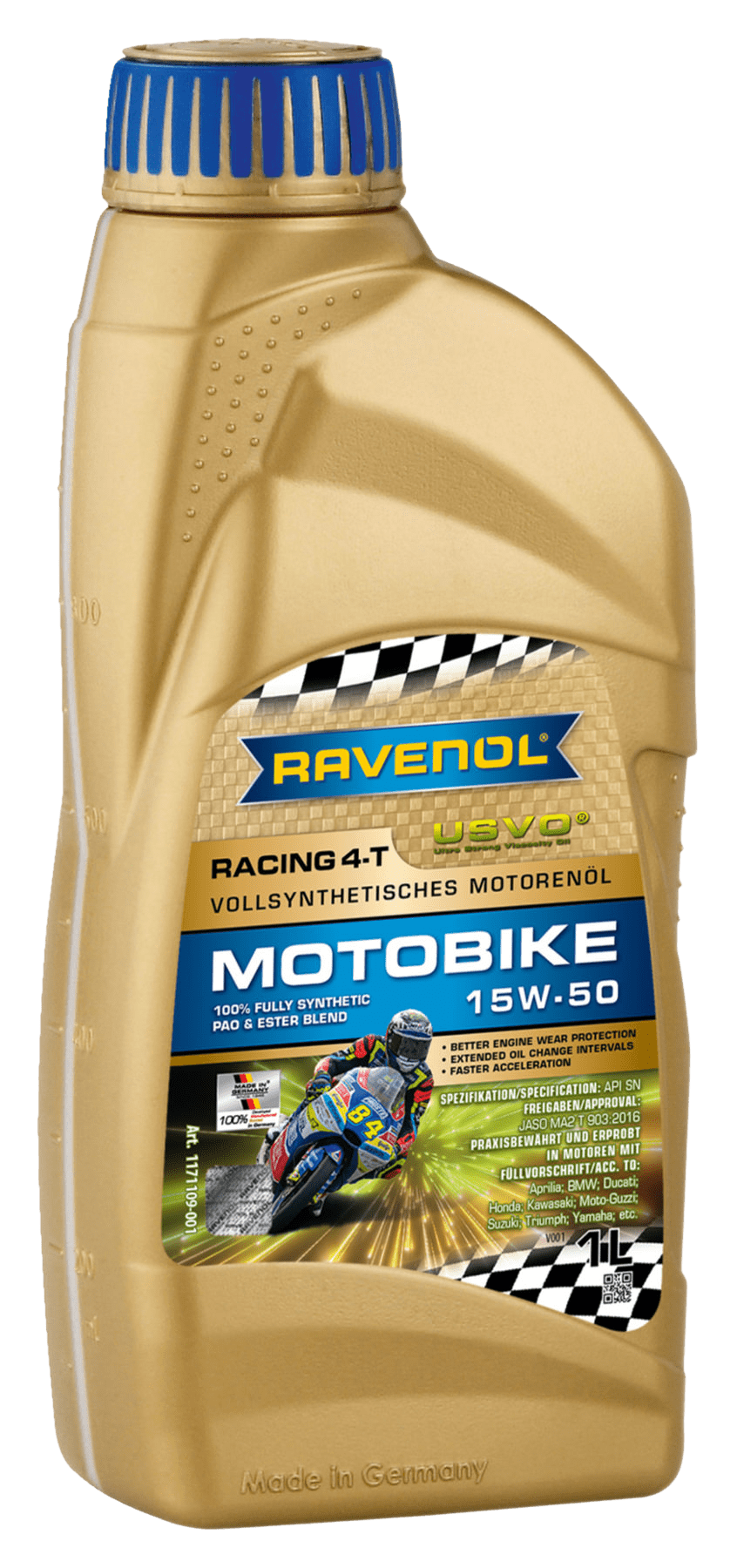 Моторное масло Ravenol Racing 4-T Motobike SAE 15W-50, 1л
